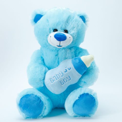 דובי פרוותי 40 ס"מ מחזיק בקבוק רקום לתינוקות באנגלית K100024-2