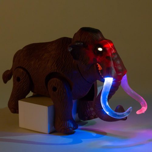 פיל צעצוע חום הולך עם קולות ואורות צבעוניים K200238-1