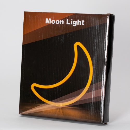 מנורת לילה לד ניאון מעוצבת ירח צהוב לחדרי ילדים K600087-2