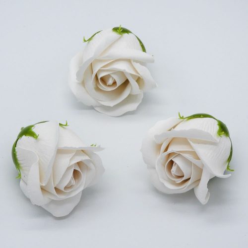 פרח סבון בודד ורד בצבע לבן K400386-1