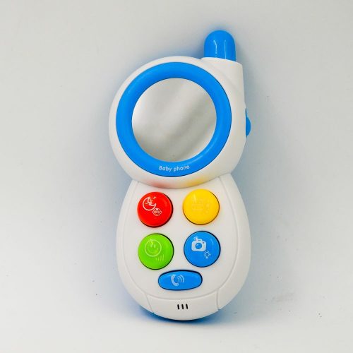 טלפון צעצוע מנגן לילדים עם מראה בצבע תכלת K200502-1