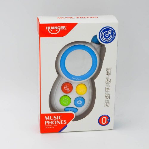טלפון צעצוע מנגן לילדים עם מראה בצבע תכלת K200502-2