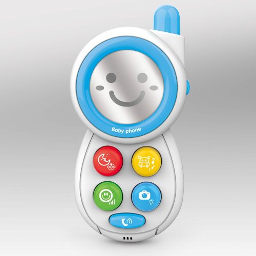 טלפון צעצוע מנגן לילדים עם מראה בצבע תכלת K200502
