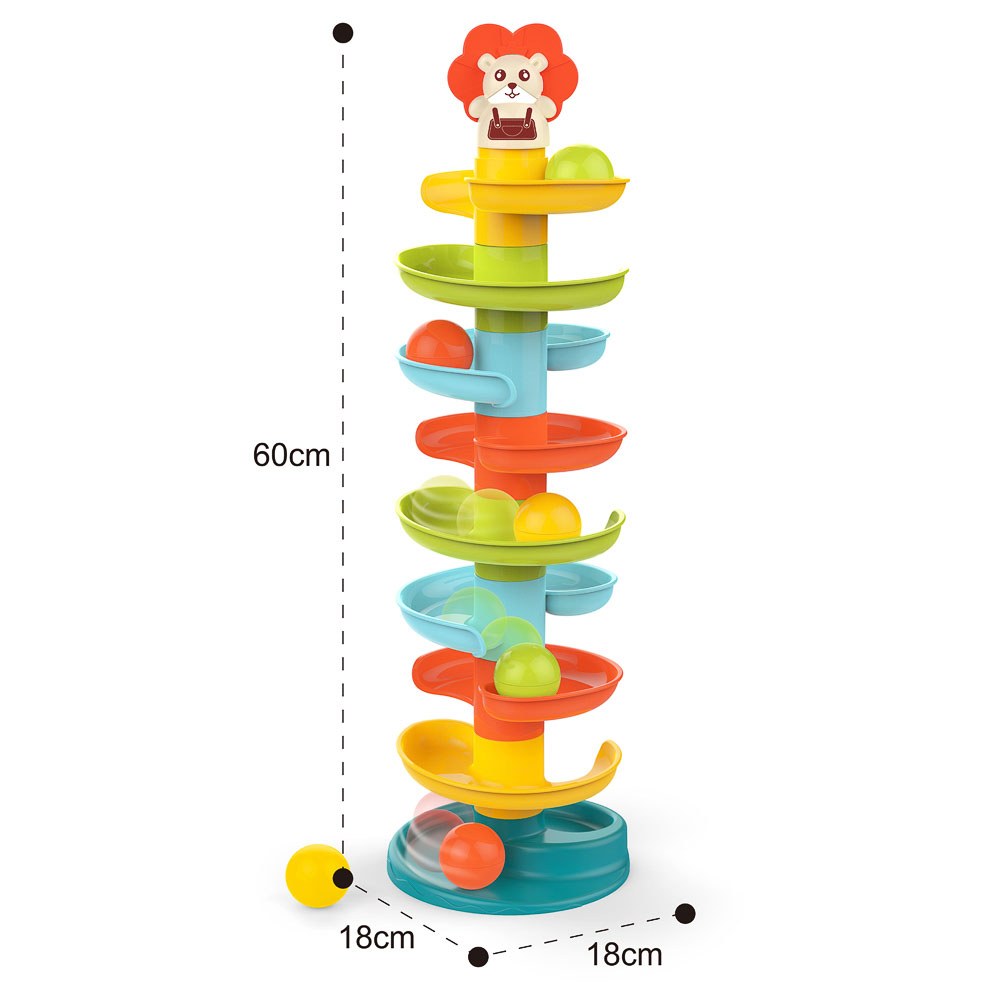 מגדל כדורים לתינוק גדול 9 קומות צבעוניות ו-6 כדורים K200622-1