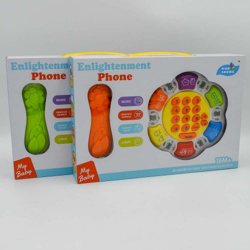 טלפון צעצוע עם שפורפרת לתינוקות מנגן מוזיקה ואורות K200625