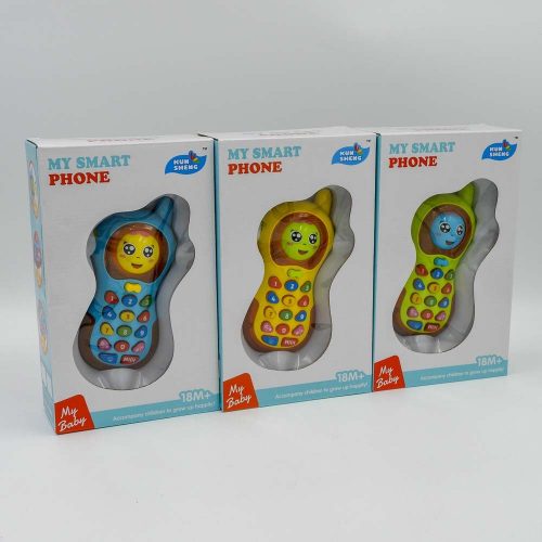 טלפון צעצוע מנגן לתינוקות עם פרצוף מסתובב, אורות ומוזיקה K200627