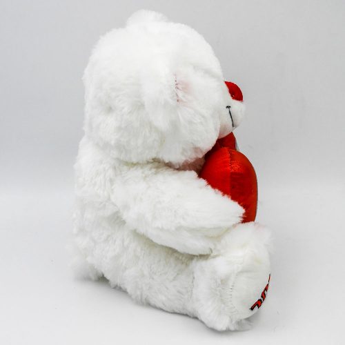 דובי לבן עם לב אדום זוהר 29 ס"מ אני אוהב אותך עם כיתוב ברגליים תמונת פרופיל