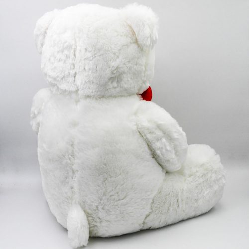 דובי אהבה גדול 60 ס"מ עם 3 לבבות אדומים וזוהרים צד אחורי