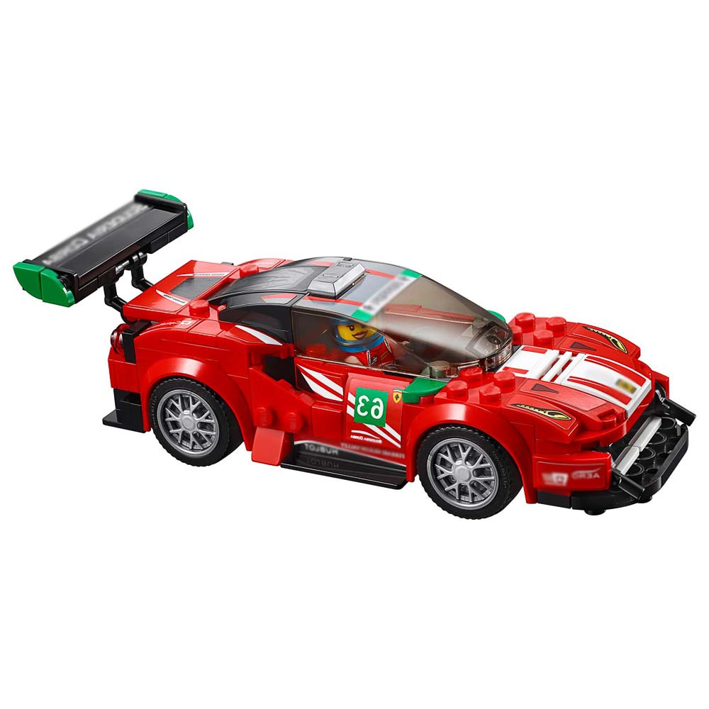 משחק הרכבה לגו 200 חלקים מכונית מירוץ אדומה עם גביע K200734-3