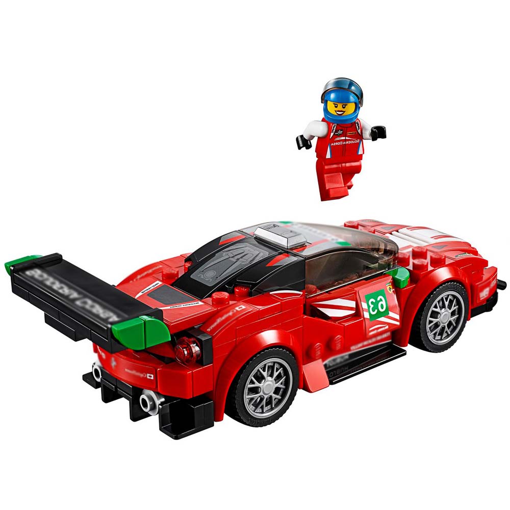 משחק הרכבה לגו 200 חלקים מכונית מירוץ אדומה עם גביע K200734-4