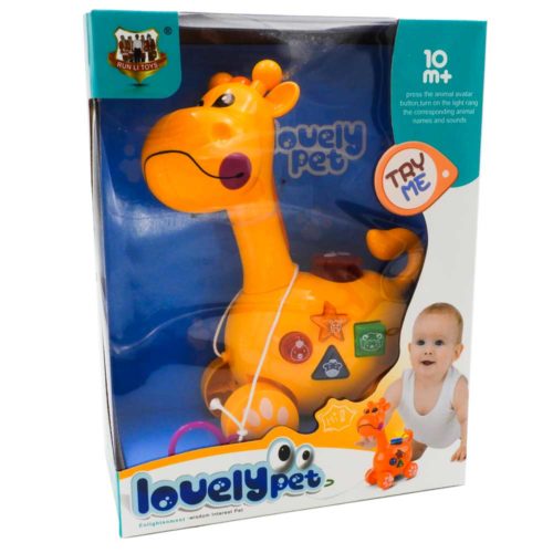 ג'ירפה צעצוע מעודד זחילה עם אורות וצלילים K200790-3