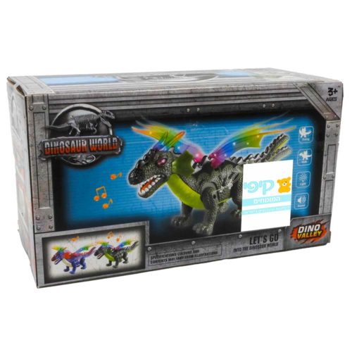 דינוזאור לילדים חשמלי עם כנפיים אורות צבעוניים וקול K200795-4