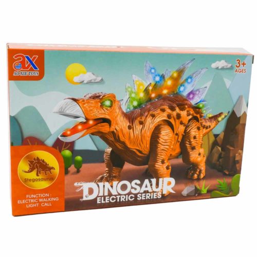 דינוזאור לילדים סטגוזאורוס חשמלי עם אורות וקול K200839-1