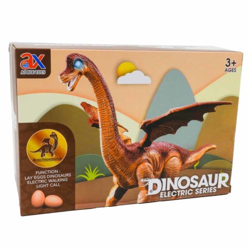 דינוזאור צעצוע ברכיוזאורוס מטיל ביצים קול ואורות K200840-1