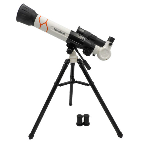 טלסקופ לילדים לבן עם חצובה ו-3 עדשות להחלפה 20X/30X/40X K200785W-1