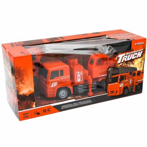 משאית כיבוי אש על שלט עם מנוף ואורות K201102-1