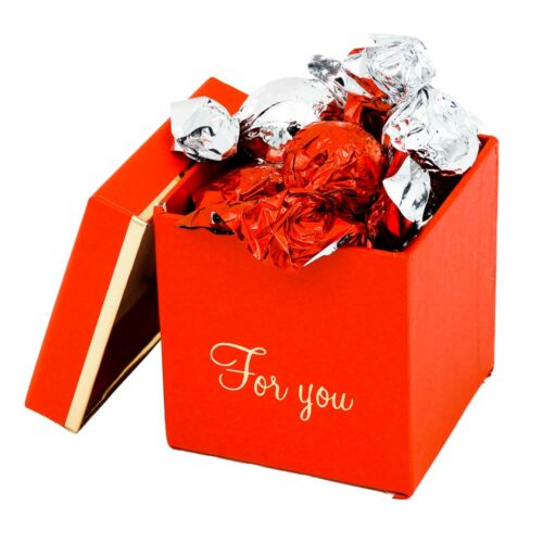 קופסת שוקולדים קטנה For you בצבע אדום K000074